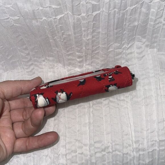 Vera Bradley Red Black White Gray Playful Penguins Wristlet & Small Wallet Set - Picture 15 of 16